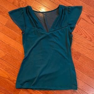 M Express hunter green top